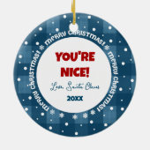 Botschaft des Weihnachtsmanns für den Individuelle Keramik Ornament (Hinten)