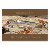 Botschaft für das glückliche Paar Tischnummer (Vorderseite)