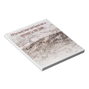 Botschaft im Sand Notizblock