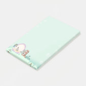 Botschaft in einem Flaschengürtel des Künstlers ST Post-it Klebezettel (angewinkelt)