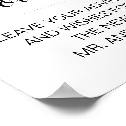 Botschaft in einem Flaschensegment Hochzeitsbuch Poster (Ecke)