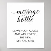 Botschaft in einem Flaschensegment Hochzeitsbuch Poster (Vorne)
