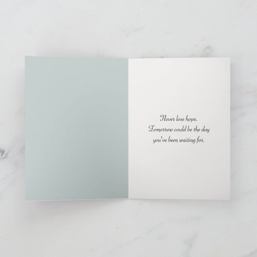 Botschaft in einer Flasche mit dem Sternengedanken Karte (Innenseite)