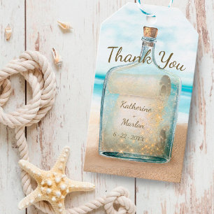Botschaft in einer Flasche Nautical Beach Hochzeit Geschenkanhänger