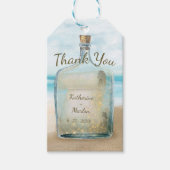 Botschaft in einer Flasche Nautical Beach Hochzeit Geschenkanhänger (Vorderseite)