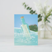 Botschaft in einer Flasche Postkarte (Stehend Vorderseite)