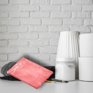 Botschaft von Mutter Mama - rote Wand an der Tafel Post-it Klebezettel