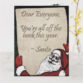 Botschaft von Santa - Nice Version Karte (Gelbe Blume)