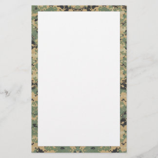 Botschaft zu Camouflage Briefpapier