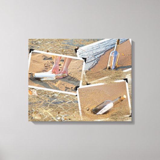 Botschaften in Flaschen Leinwanddruck (Vorderseite)