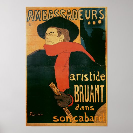 Botschafter: Aristide Bruant, 1892 Poster (Vorne)