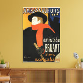 Botschafter Aristide Bruant von Lautrec Leinwanddruck (Insitu (Wohnzimmer))