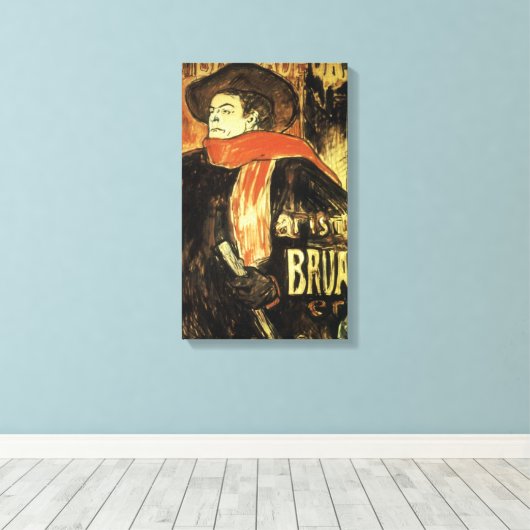 Botschafter, Aristide Bruant von Toulouse Lautrec Leinwanddruck (Insitu (Holzboden))