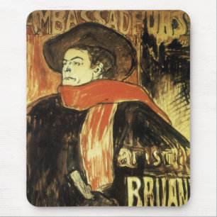 Botschafter, Aristide Bruant von Toulouse Lautrec Mousepad