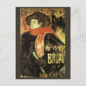 Botschafter, Aristide Bruant von Toulouse Lautrec Postkarte (Vorderseite)