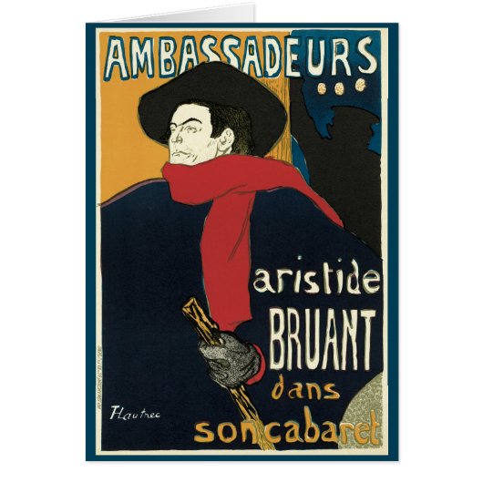 Botschafter, Artistide Bruant von Toulouse Lautrec (Vorne)