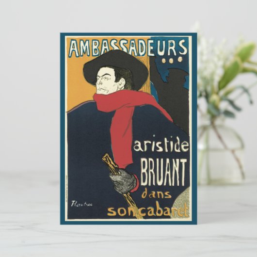 Botschafter, Artistide Bruant von Toulouse Lautrec (Stehend Vorderseite)