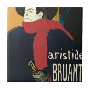 Botschafter, Artistide Bruant von Toulouse Lautrec Fliese