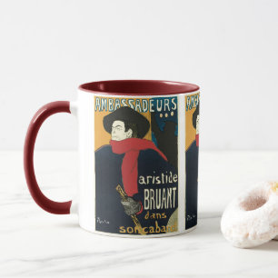 Botschafter, Artistide Bruant von Toulouse Lautrec Tasse