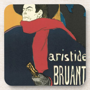 Botschafter, Artistide Bruant von Toulouse Lautrec Untersetzer