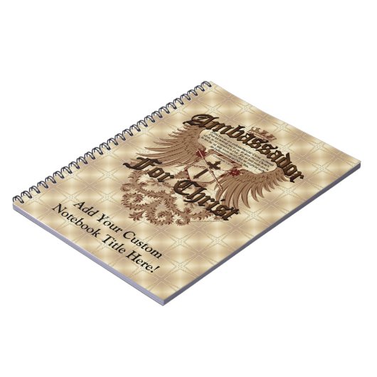 Botschafter For Christus, Korinther-Bibel-Vers Notizblock (Linke Seite)