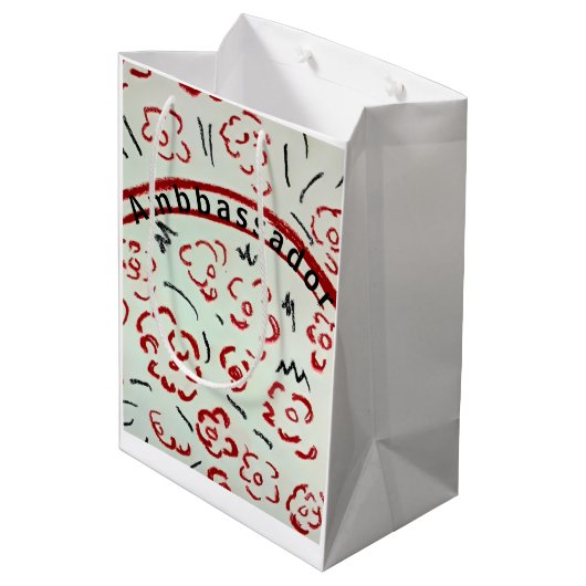 Botschafter Mittlere Geschenktüte (Rückseite Schrägansicht)