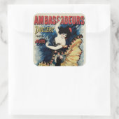 Botschafter Quadratischer Aufkleber (Tasche)