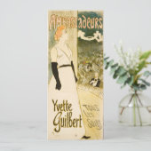 Botschafter Yvette Guilbert von Steinlen Birthday Einladung (Stehend Vorderseite)