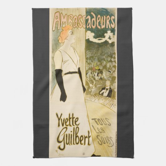 Botschafter Yvette Guilbert von Theophile Steinlen Geschirrtuch (Vertikal)