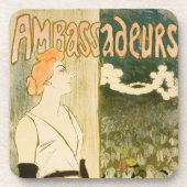 Botschafter Yvette Guilbert von Theophile Steinlen Getränkeuntersetzer (Vorderseite)