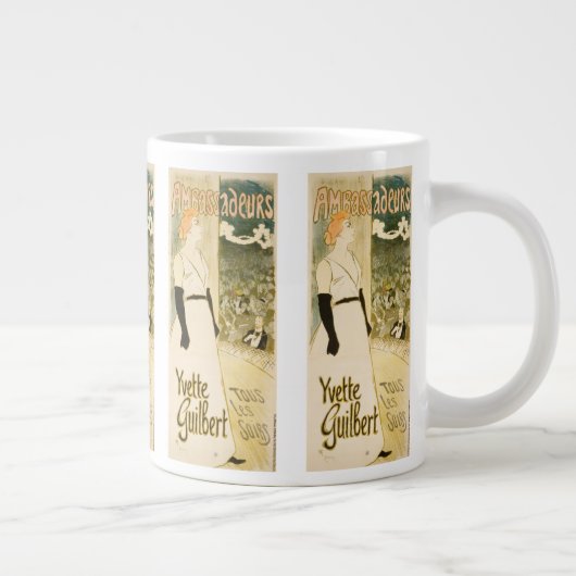 Botschafter Yvette Guilbert von Theophile Steinlen Jumbo-Tasse (Rechts)