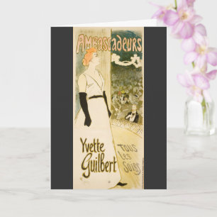 Botschafter Yvette Guilbert von Theophile Steinlen Karte