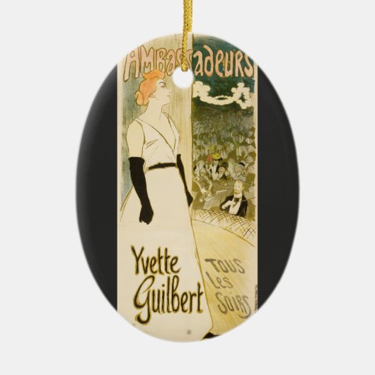 Botschafter Yvette Guilbert von Theophile Steinlen Keramik Ornament (Vorne)
