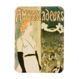 Botschafter Yvette Guilbert von Theophile Steinlen Magnet