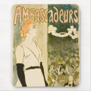 Botschafter Yvette Guilbert von Theophile Steinlen Mousepad
