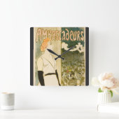 Botschafter Yvette Guilbert von Theophile Steinlen Quadratische Wanduhr (Zuhause)