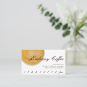 Botschafts-Kaffee-Getränk-Loyalität/Lochkarte Treuekarte (Stehend Vorderseite)