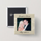 Botschafts-Save the Date Foto-Knöpfe Button (Vorne & Hinten)