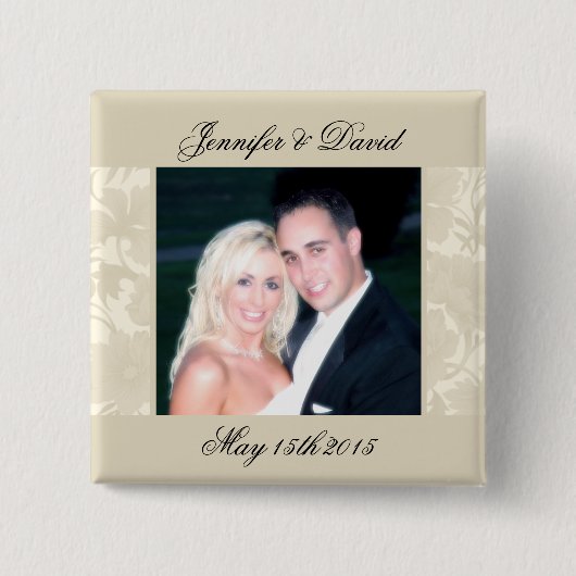 Botschafts-Save the Date Foto-Knöpfe Button (Vorderseite)