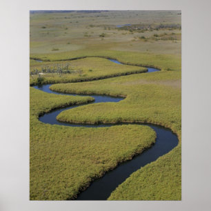 Botsuana, Afrika. Arial Blick Okavango Fluss. Poster