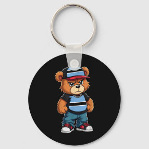 Botsuana Flag Teddy Bear Botswana Hip Hop Schlüsselanhänger