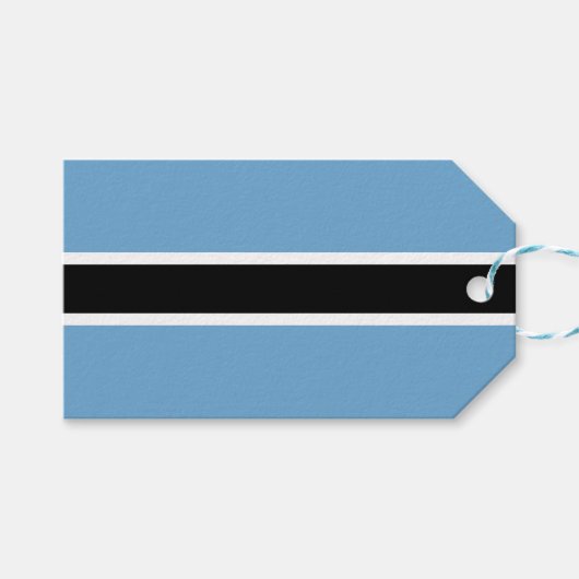 Botsuana-Flagge (Botsuana) Geschenkanhänger (Vorderseite (Horizontal))