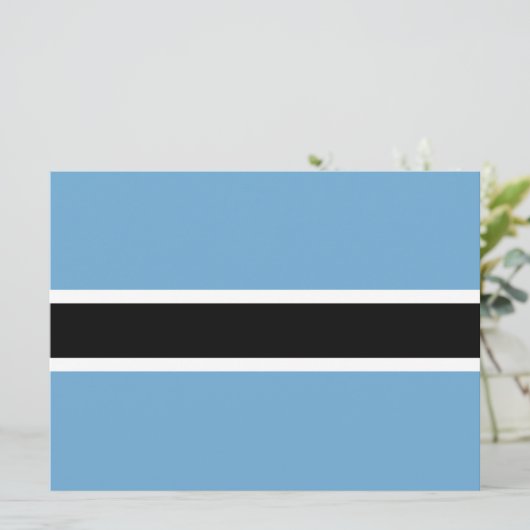 Botsuana-Flagge (Botsuana) Karte (Stehend Vorderseite)