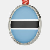 Botsuana-Flagge (Botsuana) Ornament Aus Metall (Links)