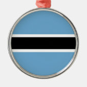 Botsuana-Flagge (Botsuana) Ornament Aus Metall (Vorne)