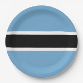 Botsuana-Flagge (Botsuana) Pappteller (Vorderseite)