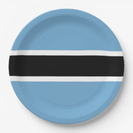 Botsuana-Flagge (Botsuana) Pappteller
