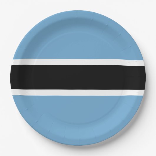 Botsuana-Flagge (Botsuana) Pappteller (Vorderseite)