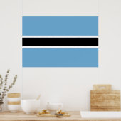 Botsuana-Flagge (Botsuana) Poster (Küche)