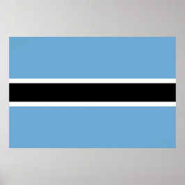 Botsuana-Flagge (Botsuana) Poster